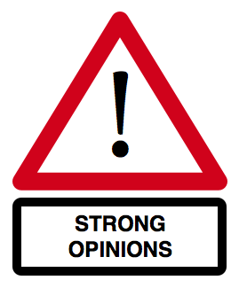 strong opinions sign